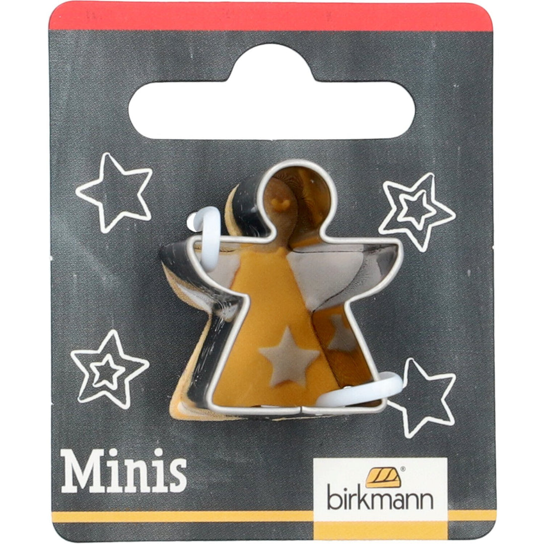 RBV Birkmann, Mini-Ausstechform Engel, 2,7cm, Edelstahl, auf Cardboard