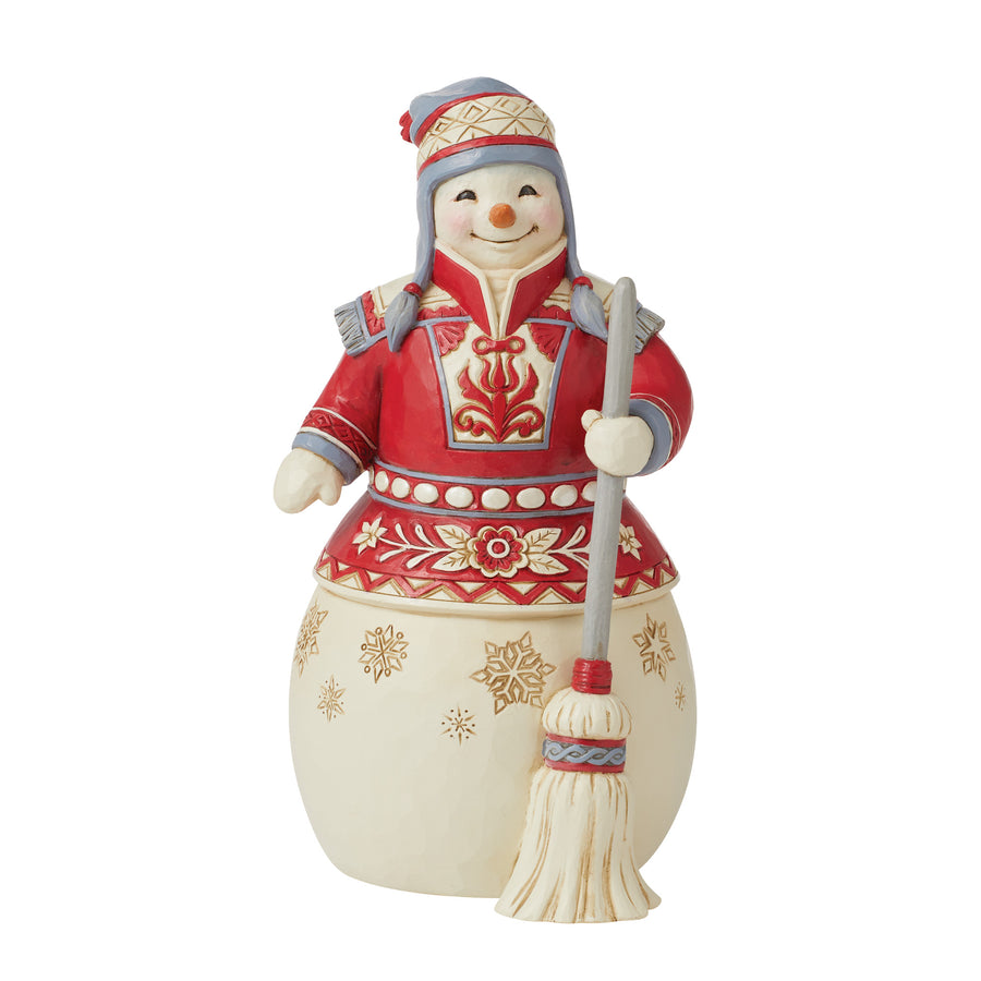 6012891 - Jim Shore Nordic Noel Snowman 'Schneemann - 21cm' 2023