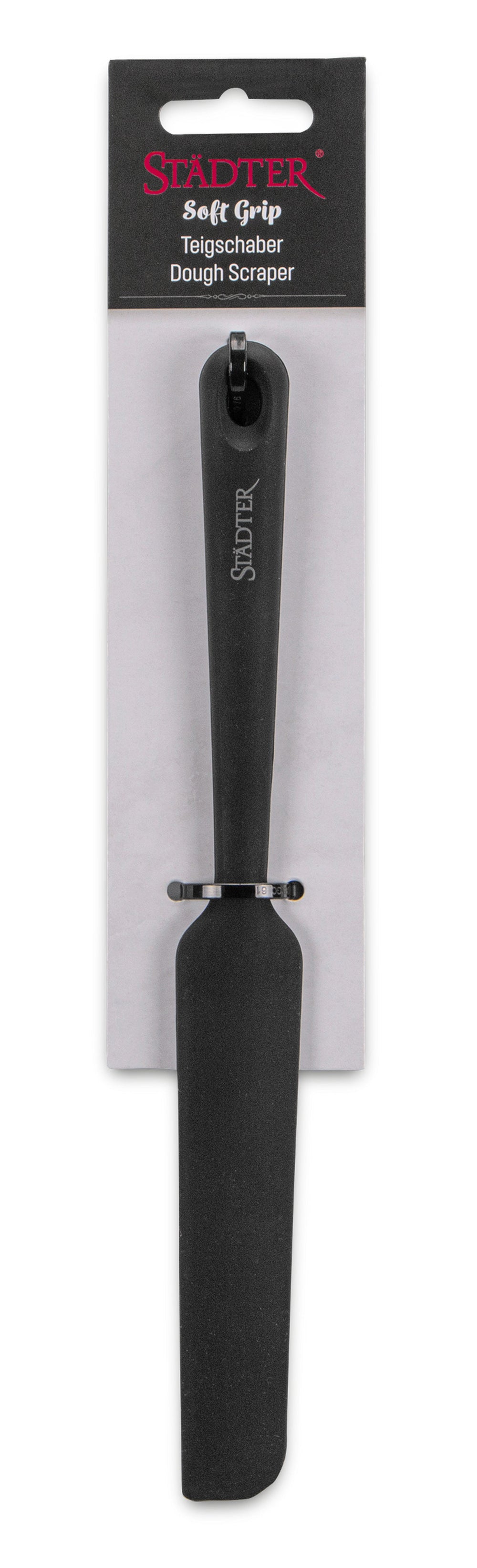 ST - 640085 - Städter 'Soft - Grip Teigschaber, Silikon, Schwarz' 24,5x2,7cm
