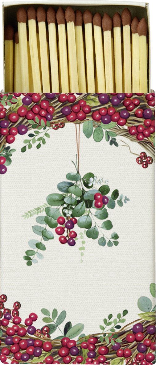 IHR, Streichholzschachtel "Berry Wreath" crem
