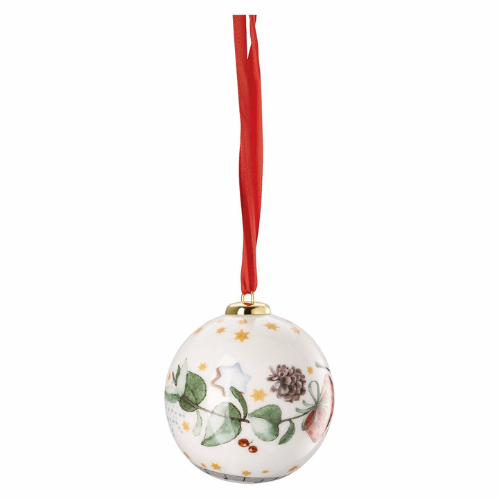 02472 - 727213 - 27937 - Alle Jahre wieder, Porzellankugel klein, Hutschenreuther 2025