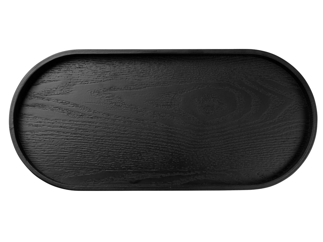 ASA - 53796970 - ASA, Holztablett oval, schwarz, L35,5cm