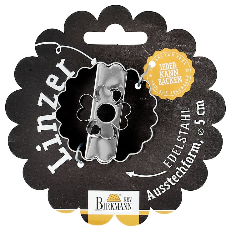 BIR - 199699 - Ausstechform, Linzer Kleeblatt, Birkmann, Edelstahl
