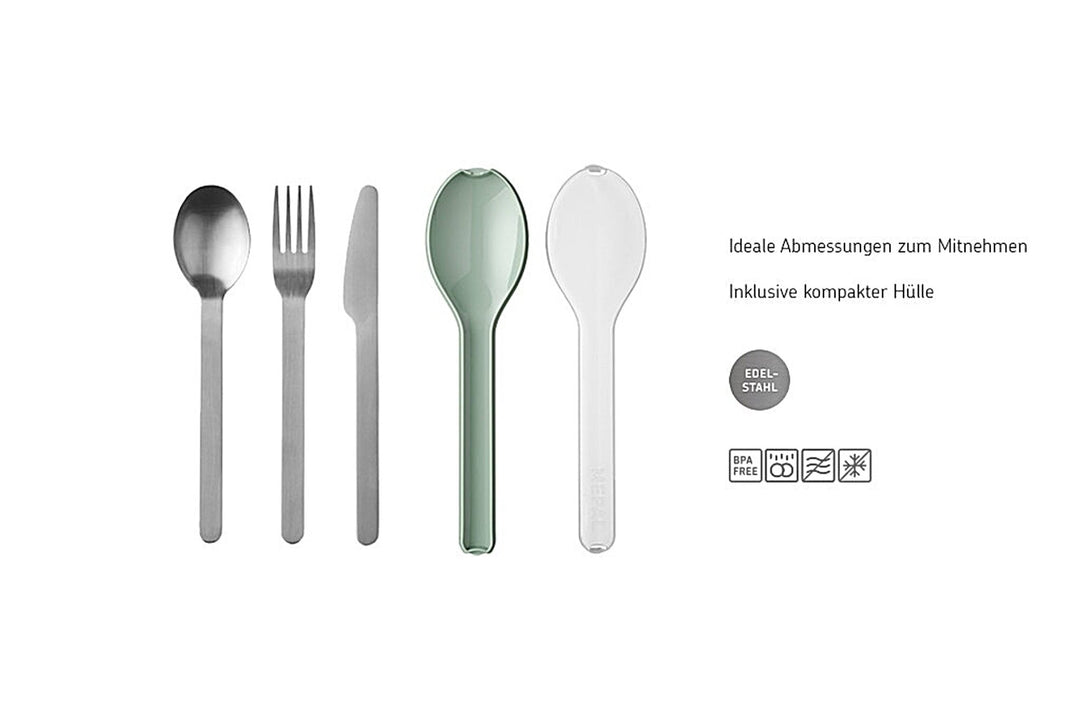 105760094700 - Besteckset Ellipse 3 - teilig, Mepal, Nordic sage