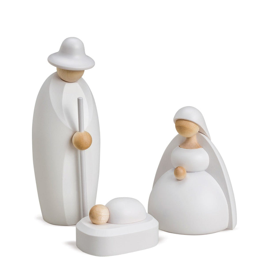 KOE - 110W - Bjoern Koehler - Christi Geburt, klein, weiß, Figurenset Josef, Maria und Jesuskind, 3 - teilig