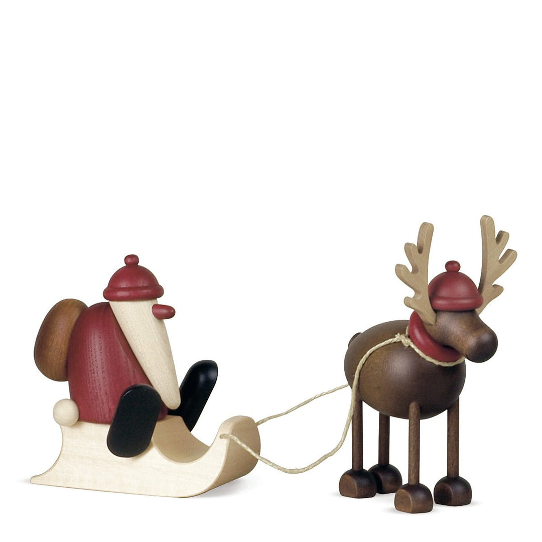 KOE - 6230 - Bjoern Koehler - Rentier Rudolf mit Schlittenweihnachtsmann, klein