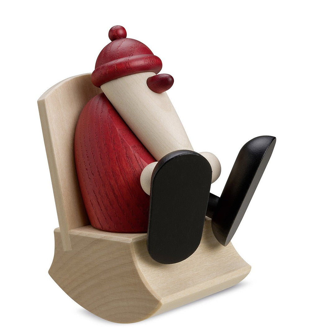 KOE - 6060 - Bjoern Koehler - Weihnachtsmann im Schaukelstuhl, klein, rot 9,5cm