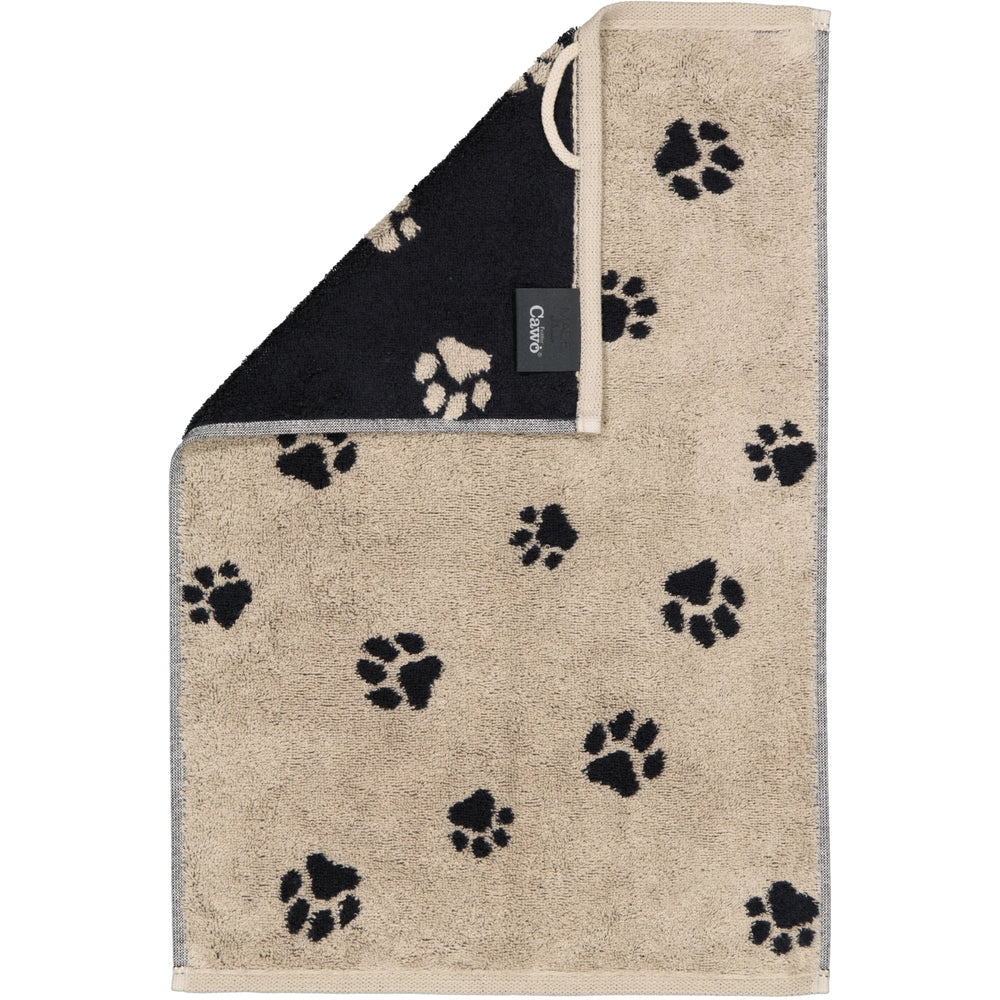 CAW-6247-93-s50/100 - Cawö - Handtuch - schwarz/beige, 50/100cm