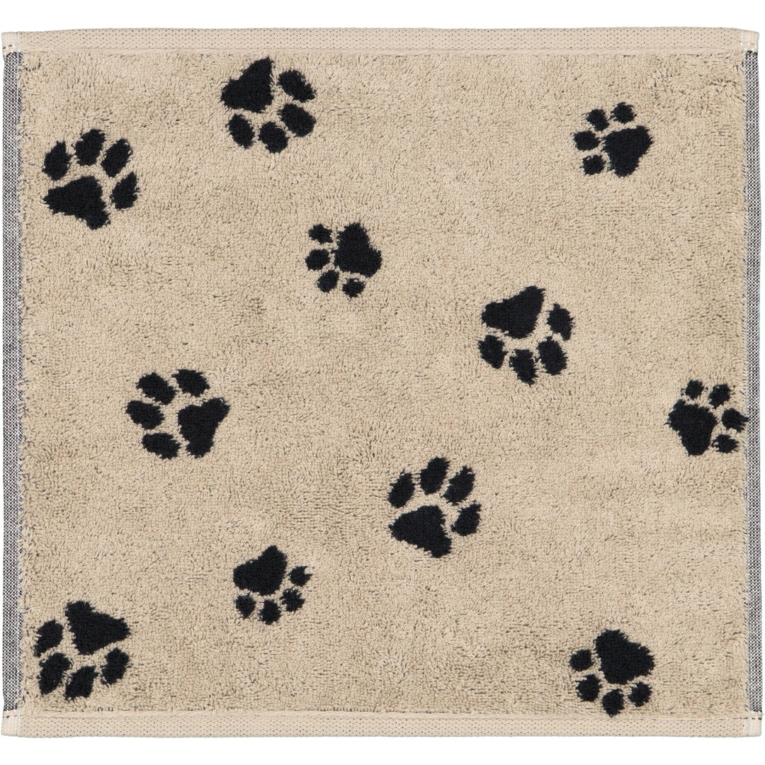 CAW-6249-93-s30/30 - Cawö - Seiflappen - schwarz/beige, 30/30cm