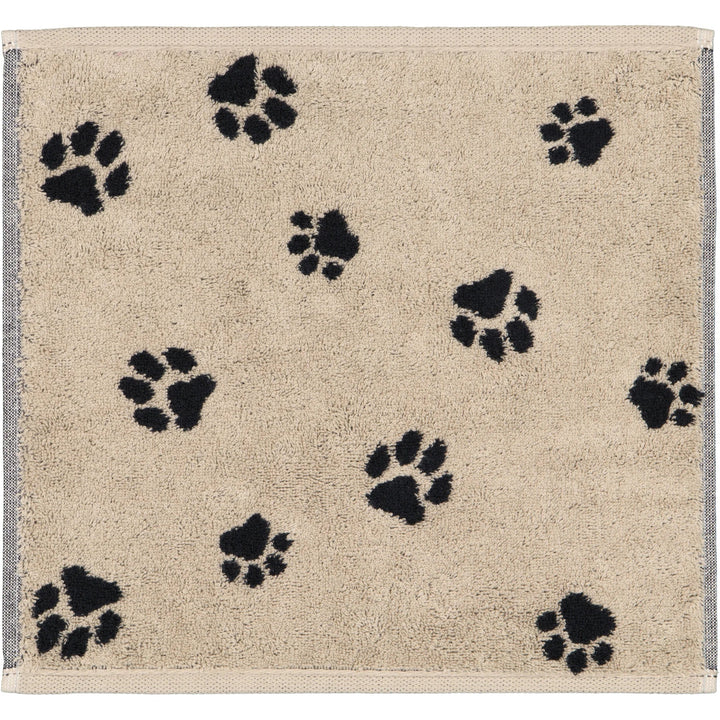 CAW-6249-93-s30/30 - Cawö - Seiflappen - schwarz/beige, 30/30cm