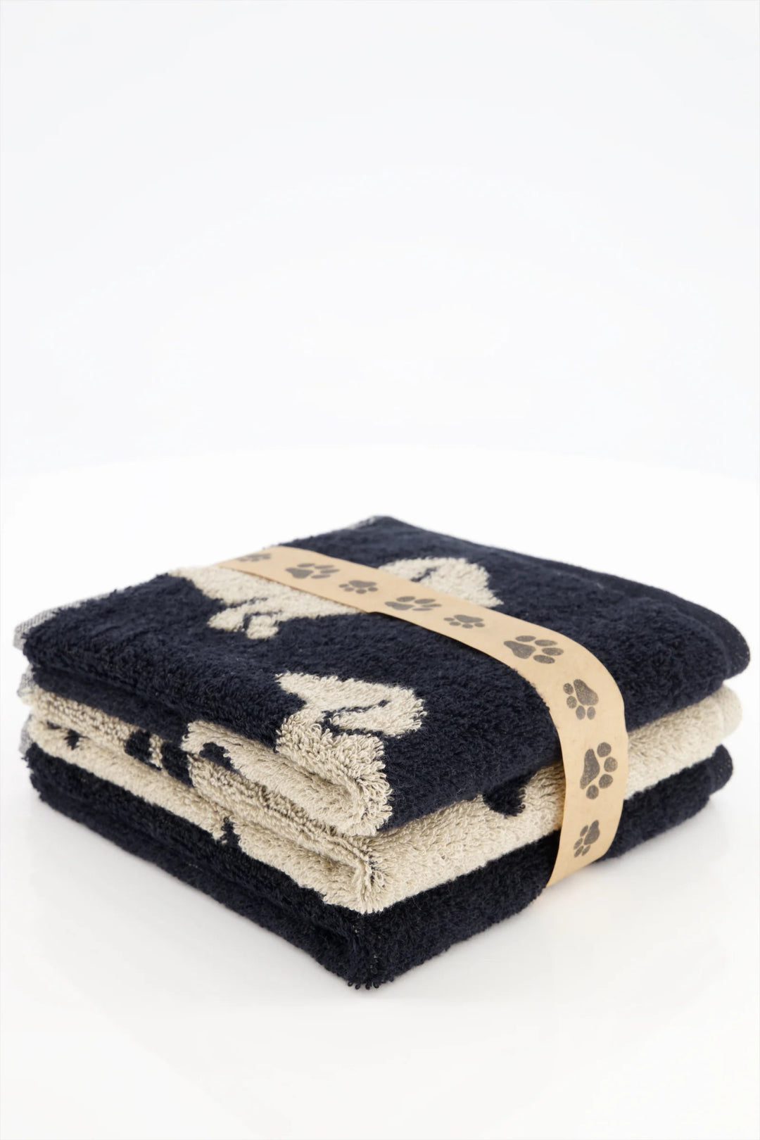 CAW-6249-93-s30/30 - Cawö - Seiflappen - schwarz/beige, 30/30cm