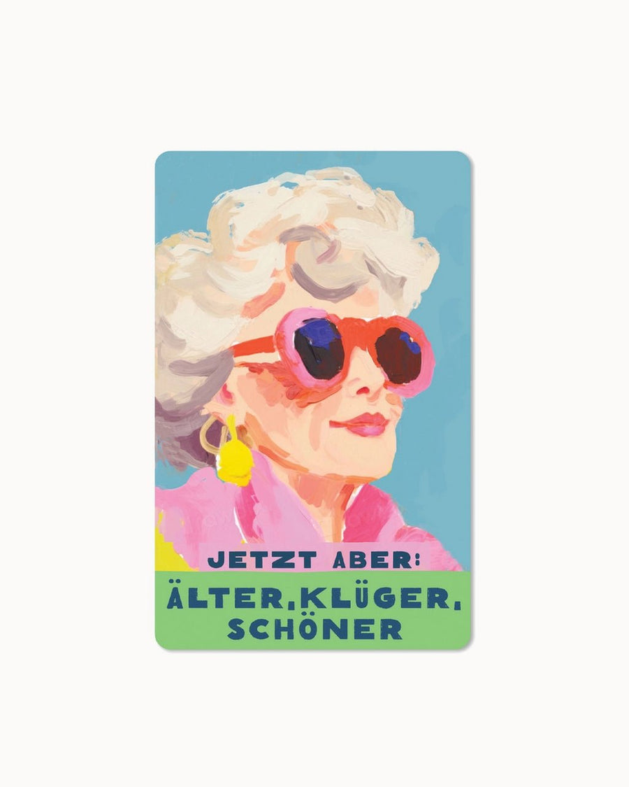 CHI - LC398 - chic.mic - Lunacard Postkarte 'älter, klüger, schöner'