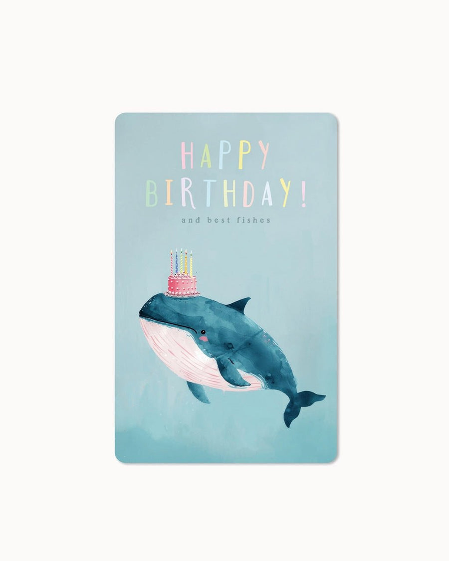 CHI - LC391 - chic.mic - Lunacard Postkarte 'Birthday Whale'