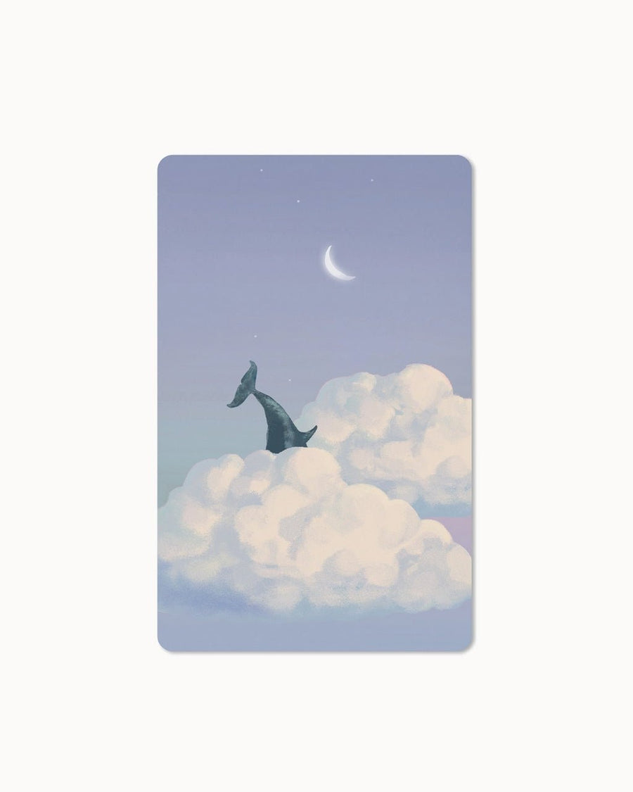 CHI - LC375 - chic.mic - Lunacard Postkarte 'Whale and clouds'