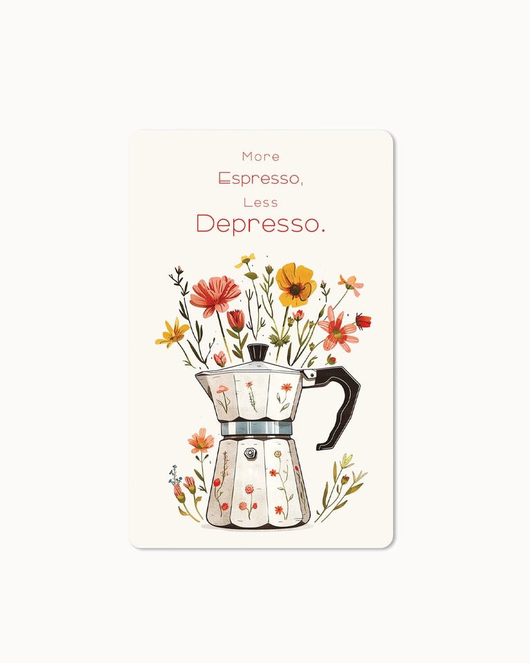 CHI - LC406 - Chic.mic, Lunacard Postkarten "More Espresso Less Depresso"