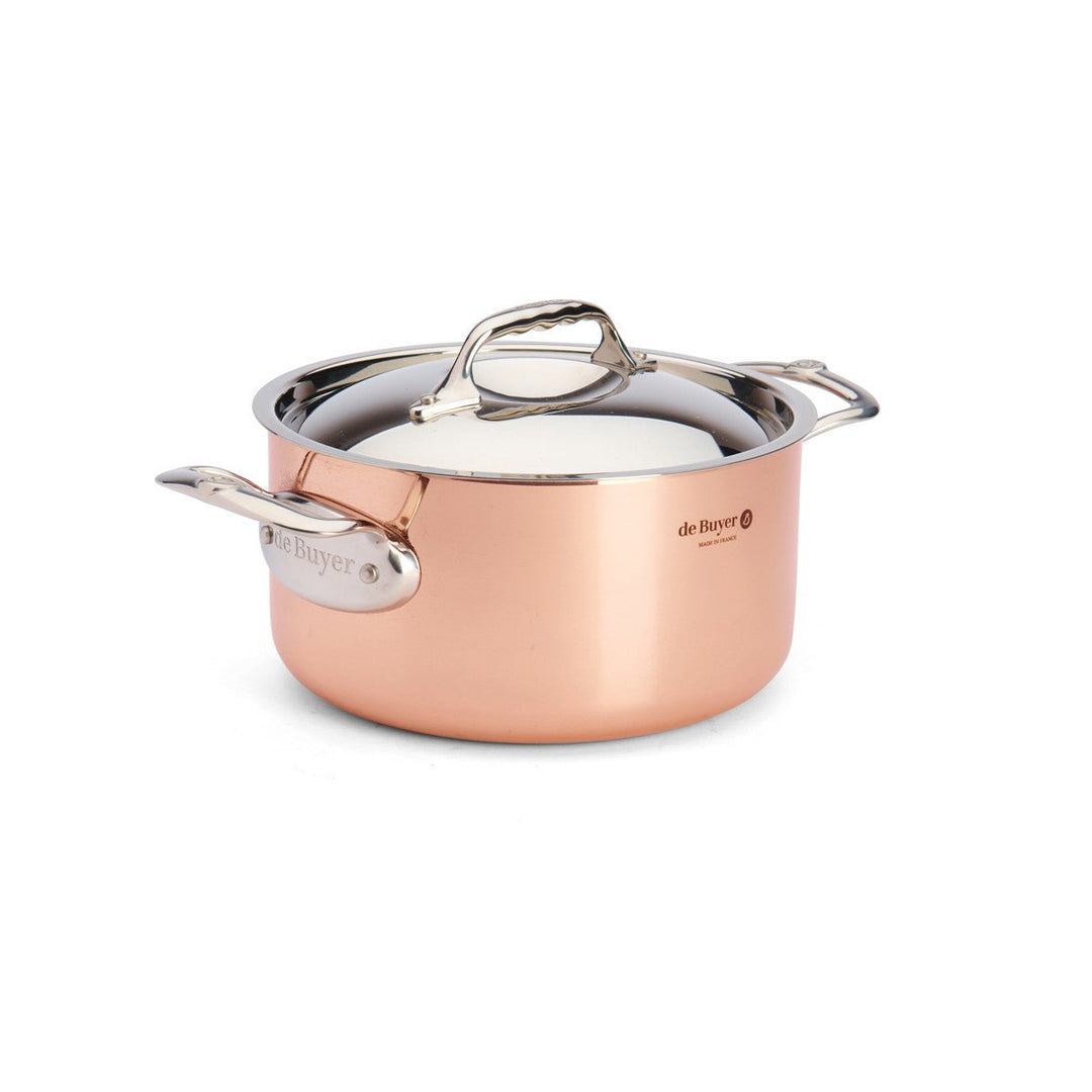 DEB - 6242.24 - de Buyer 'Kochtopf mit Edelstahl Gussgriffen Prima Matera Ø 24cm mit Deckel'