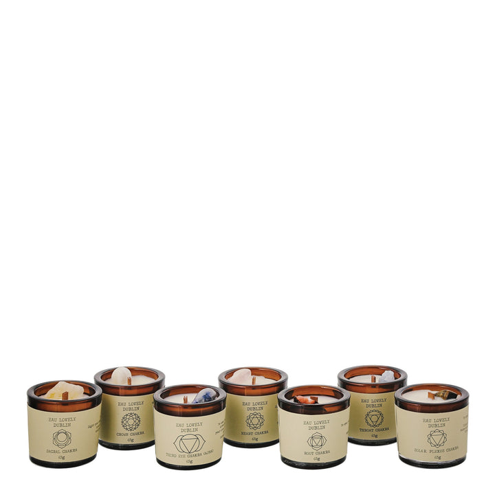 herb - EL - CH7 - SET - Die 7 Chakren Box der Positivität von Eau Lovely DUBLIN - Set 7 Kerzen