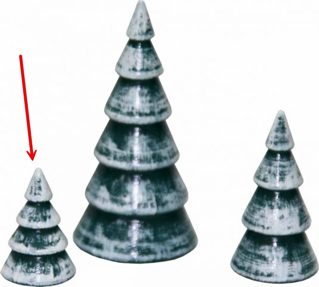 GAH - 34900 - Gahlenz - Snowmen - Group 'Ringelbaum grün - weiß - Höhe 2,5cm'