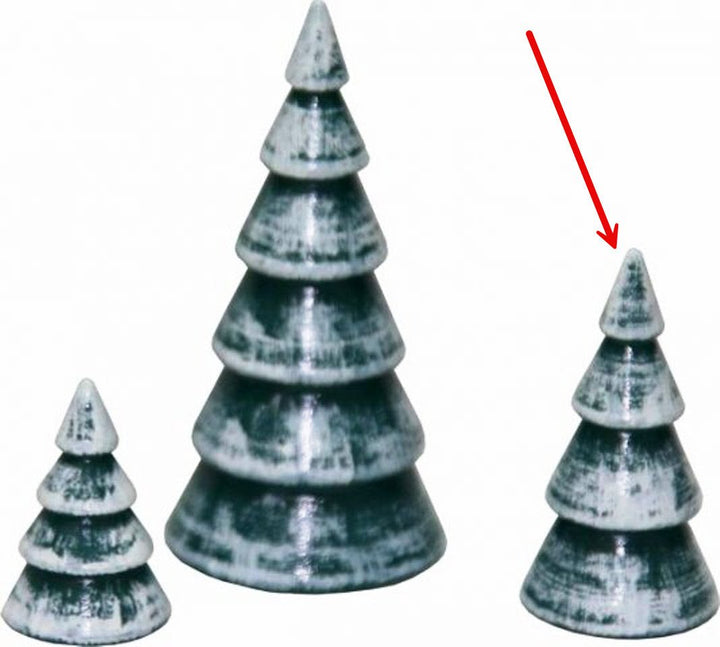 GAH - 34901 - Gahlenz - Snowmen - Group 'Ringelbaum grün - weiß - Höhe 3,5cm'