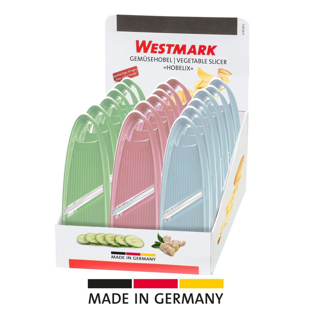 WST - 1170221B - Gemüsehobel Hobelix, Westmark in rosa oder blau oder mint - grün, 23x7cm