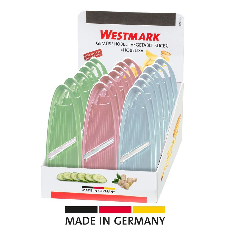 WST - 1170221B - Gemüsehobel Hobelix, Westmark in rosa oder blau oder mint - grün, 23x7cm