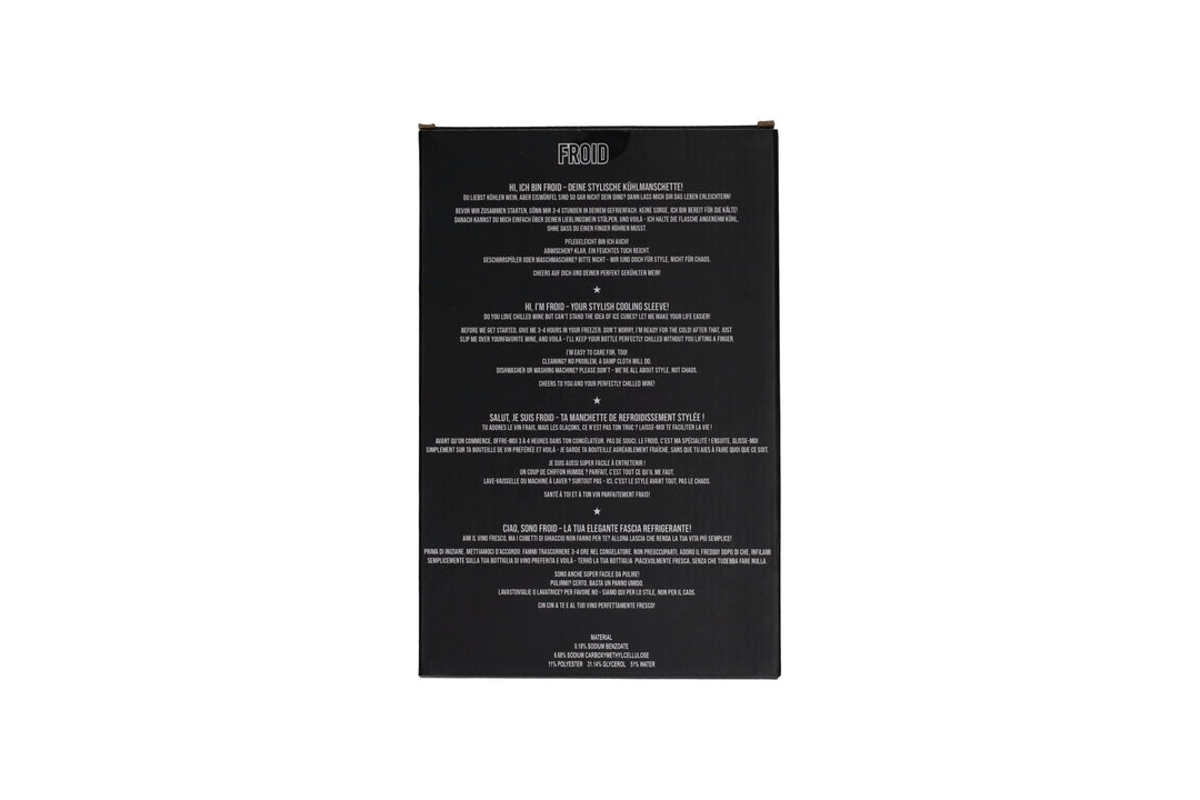 GICO - 1219501012 - Gift Company, Froid, Kühlmanschette, Motiv: Weinflaschen, rosa