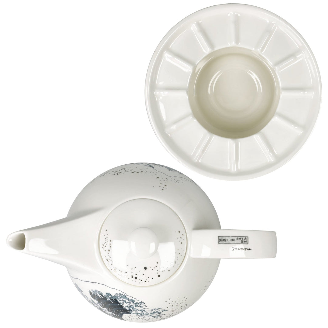 67075201 - Goebel Artis Orbis, Teekanne mit Stövchen, Hokusai - Die Große Welle 2025