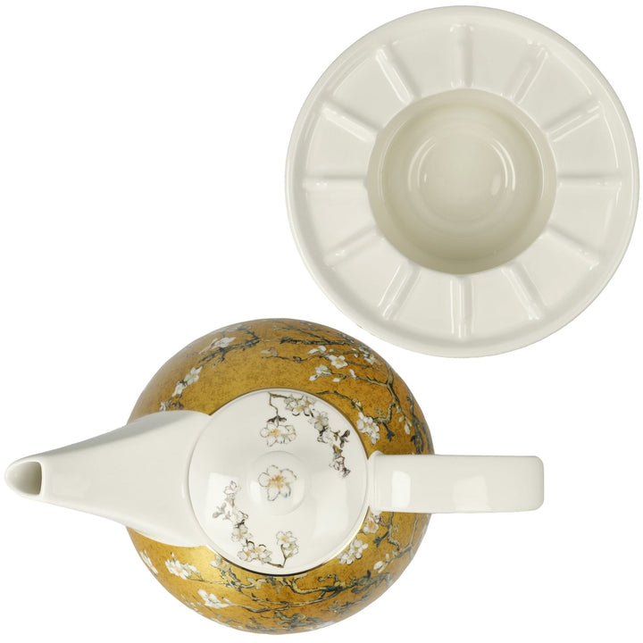 67075211 - Goebel Artis Orbis, Teekanne mit Stövchen, Van Gogh - Mandelbaum 24cm 2025