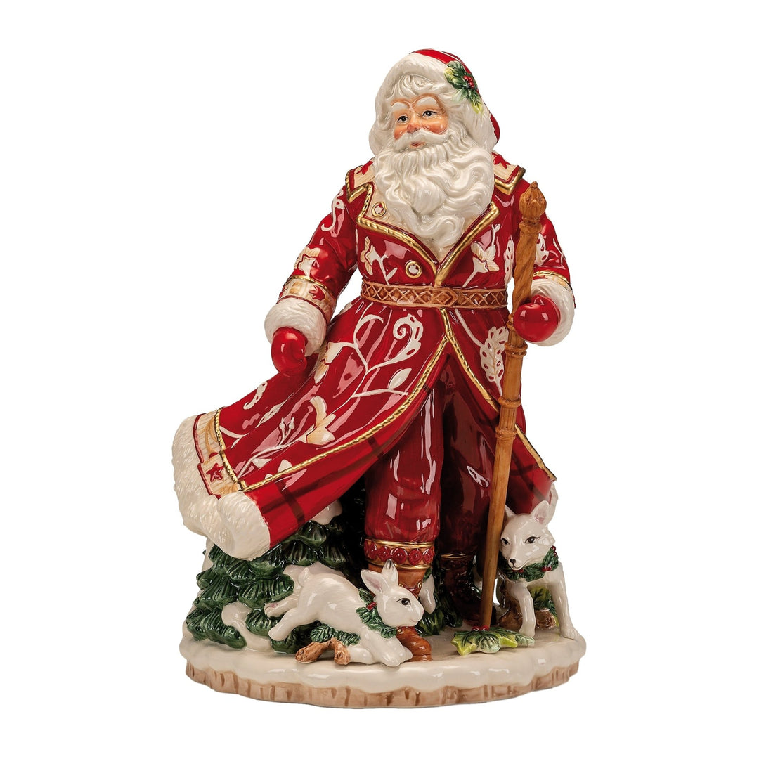 51001581 - Goebel Fitz and Floyd 'Figur Santa mit Wintertieren rot 33cm' 2023
