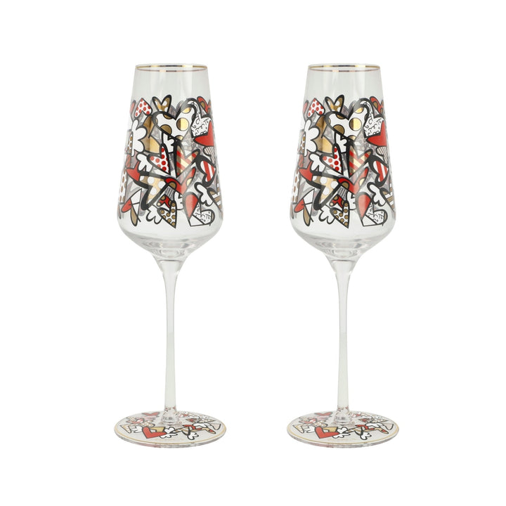 66453371 - Goebel Pop Art, Sektglas, Britto - All We Need Is Love 24cm 2025