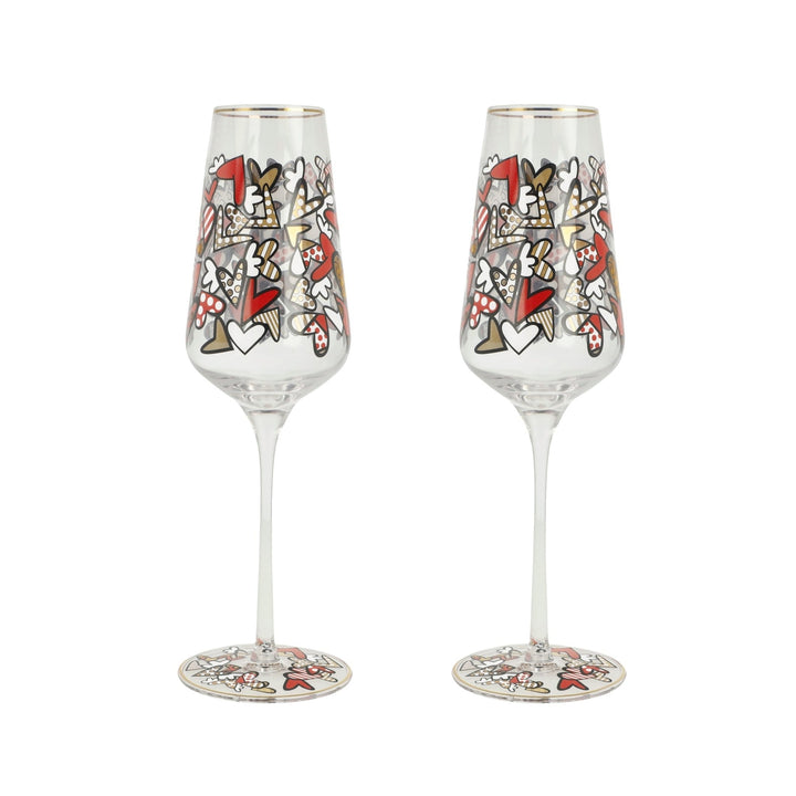 66453371 - Goebel Pop Art, Sektglas, Britto - All We Need Is Love 24cm 2025