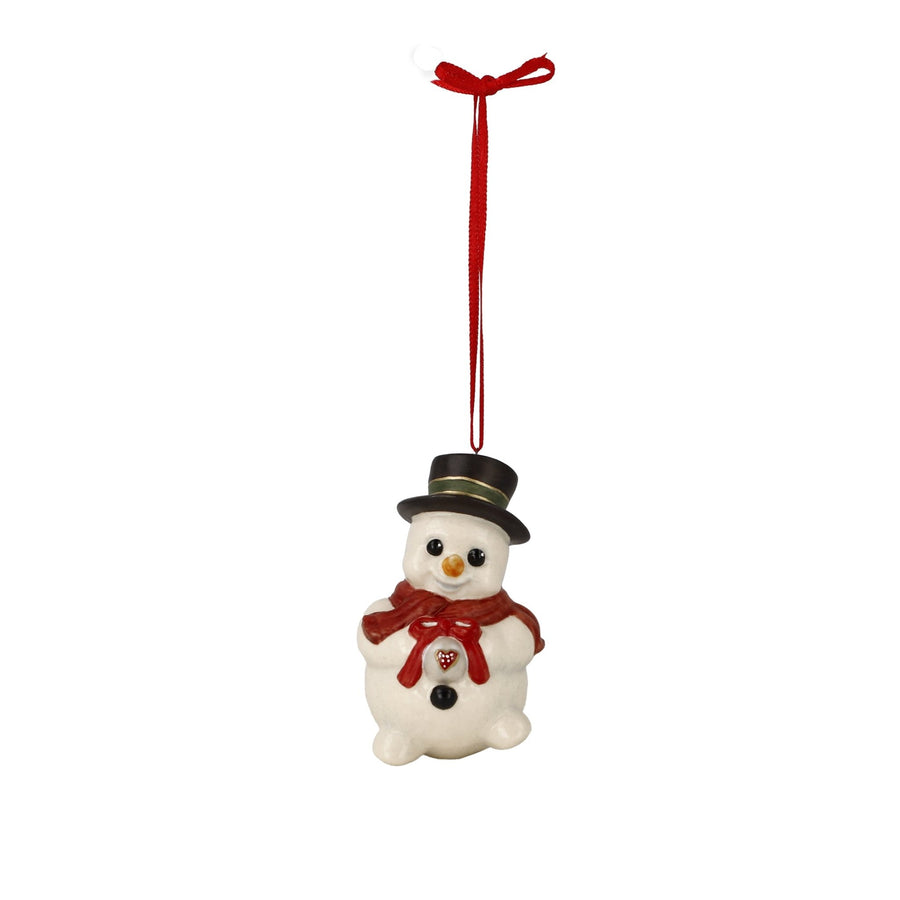 66704681 - Goebel Schneemann, Hänger, Gustl mit Weihnachtskugel - 5cm - 2025