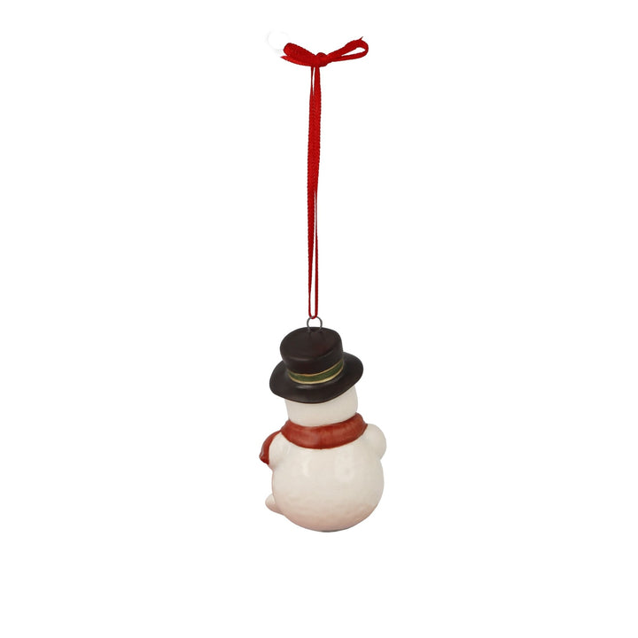 66704681 - Goebel Schneemann, Hänger, Gustl mit Weihnachtskugel - 5cm - 2025