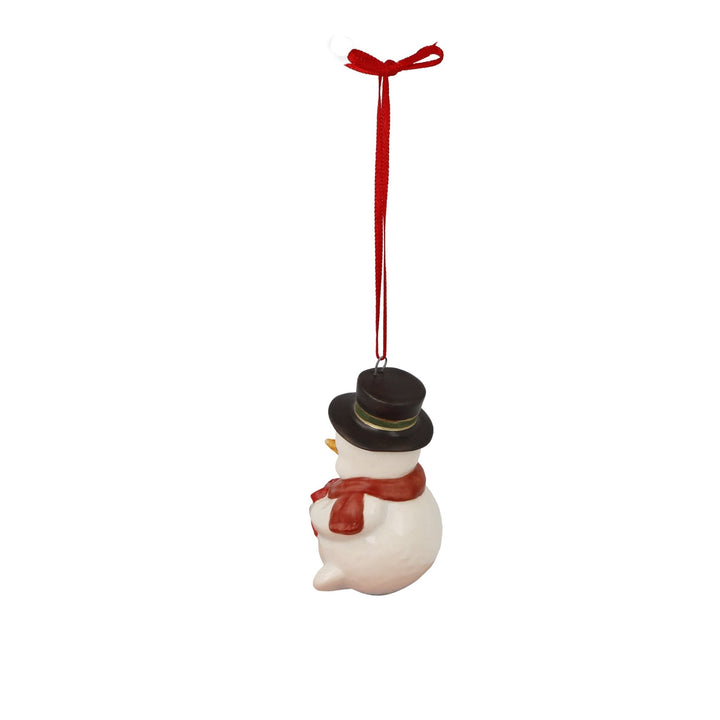 66704681 - Goebel Schneemann, Hänger, Gustl mit Weihnachtskugel - 5cm - 2025