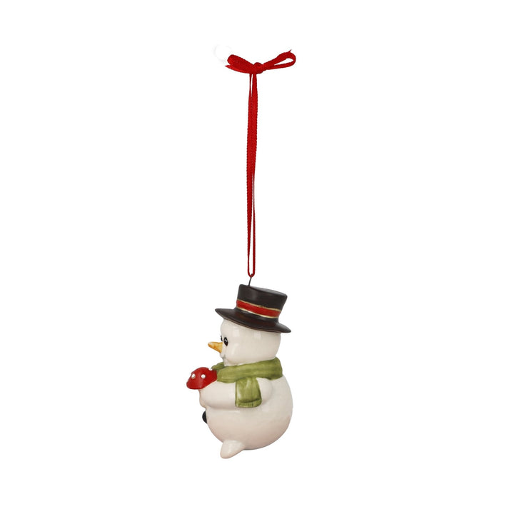 66704701 - Goebel Schneemann, Hänger, Rudi mit Glückspilz - 5cm - 2025