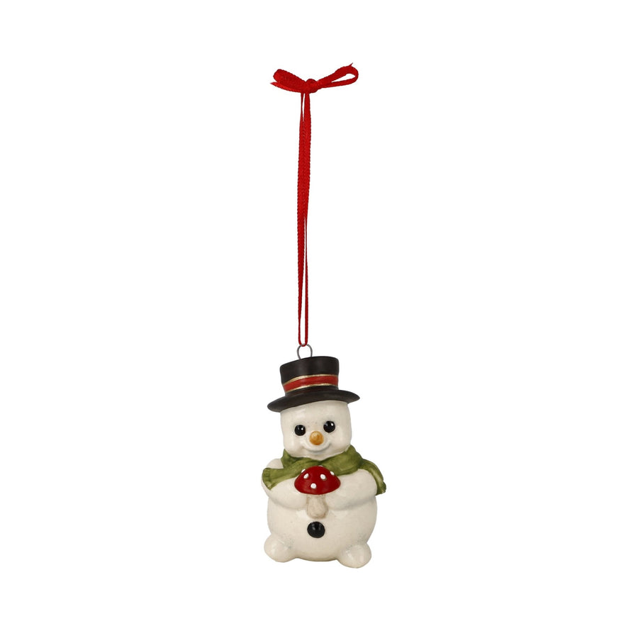 66704701 - Goebel Schneemann, Hänger, Rudi mit Glückspilz - 5cm - 2025