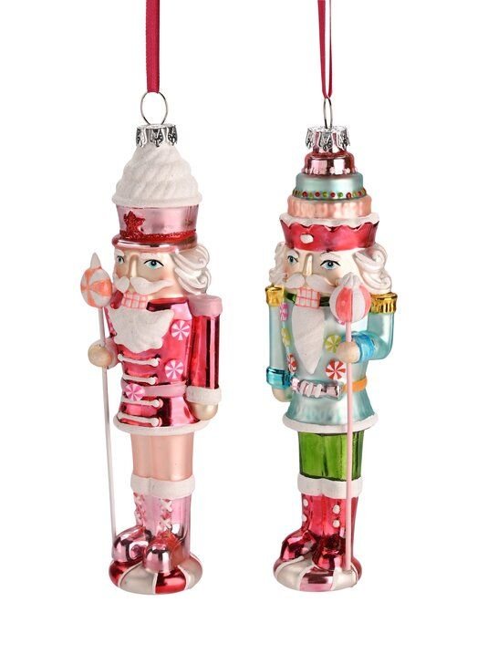 GICO - 1188701020 - Hänger Nussknacker, Gift Company, 2fach Sortiert, rot/blau