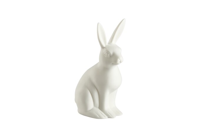 GICO - 1125704001 - Hase Frau Schmidt, Größe M, Porzellan matt, weiß