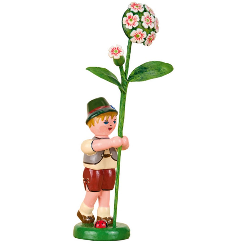 HUB - 308h0015 - Hubrig Volkskunst 'Blumenkinder Junge mit Bartnelke 11cm' 2026