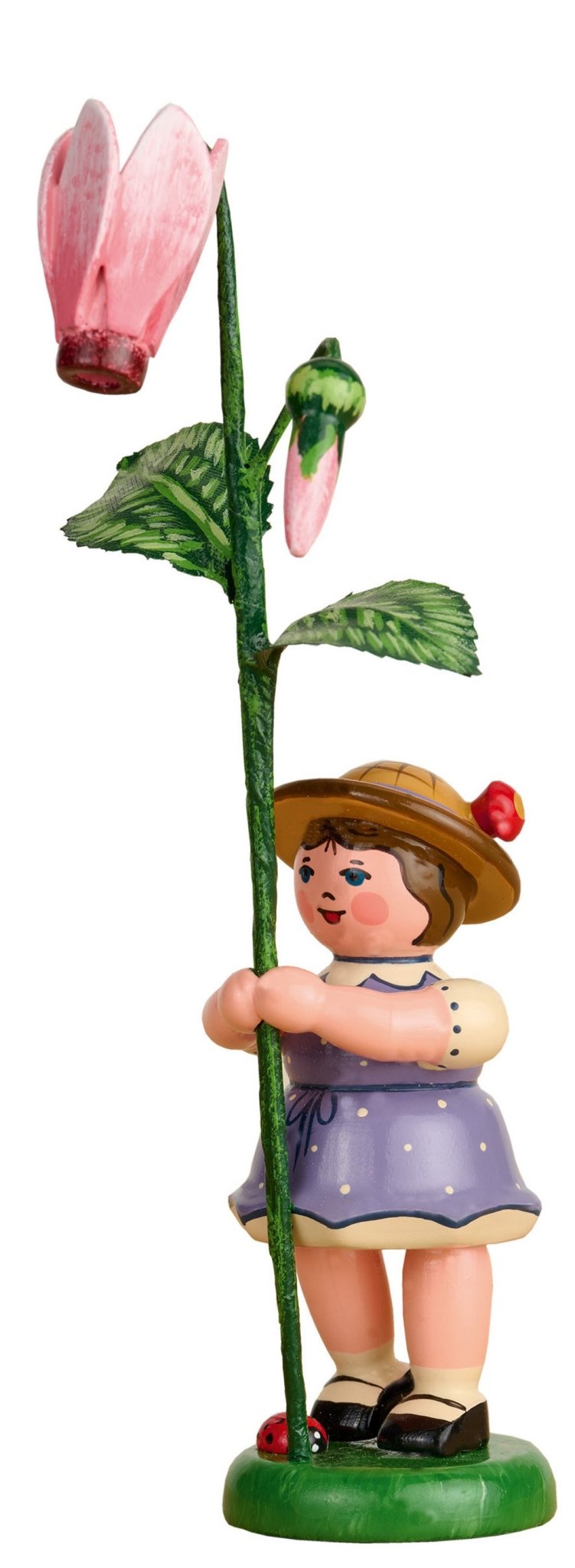 HUB-307h0104 - Hubrig Volkskunst 'Blumenkinder Mädchen mit Alpenveilchen - 11cm' 2025