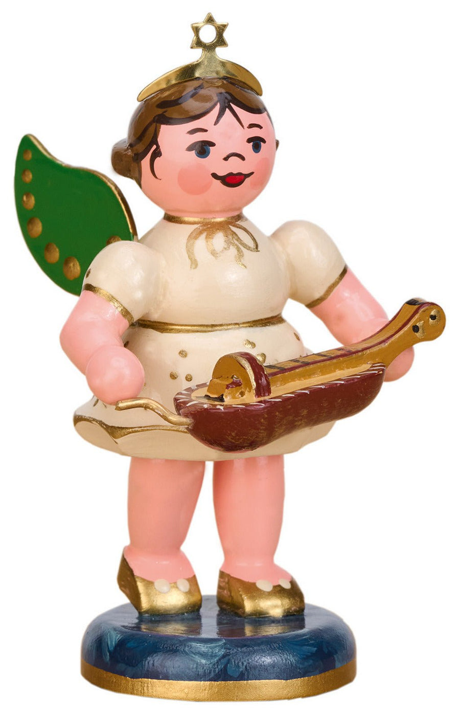 HUB - 121h0046 - Hubrig Volkskunst 'Engel mit Drehleier - 6cm' 2025