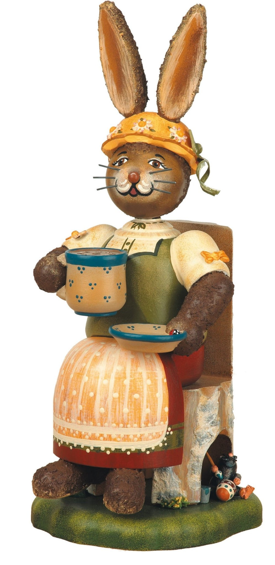 HUB - 301h1004 - Hubrig Volkskunst 'Räucherhase - Kaffeegustel 30cm'