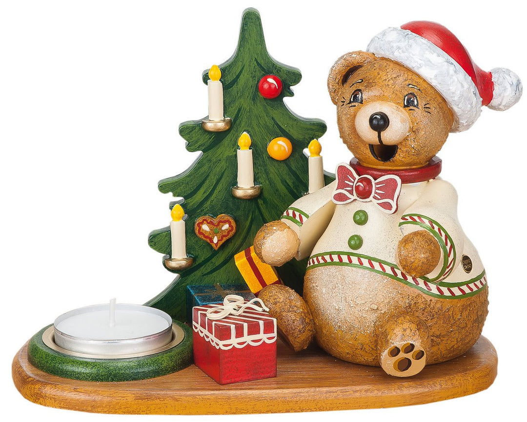 HUB - 105h1103 - Hubrig Volkskunst 'Räuchermann - Teddy mit T e e l i c h t'