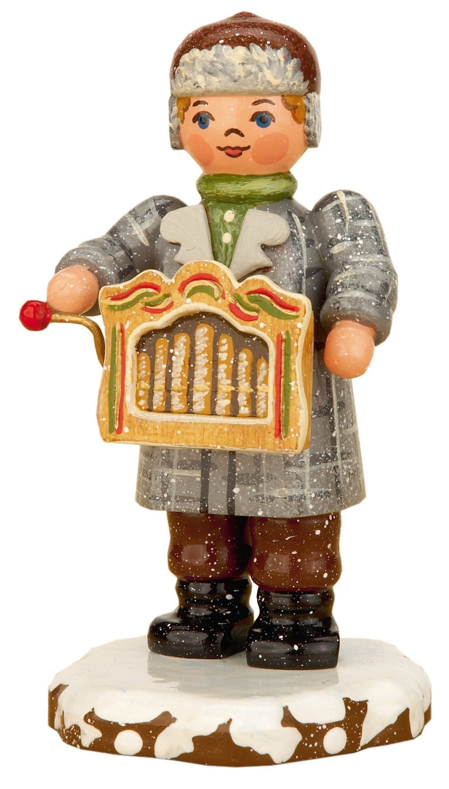 HUB - 110h0020 - Hubrig Volkskunst 'Winterkinder - Drehorgelspieler 7,5cm'