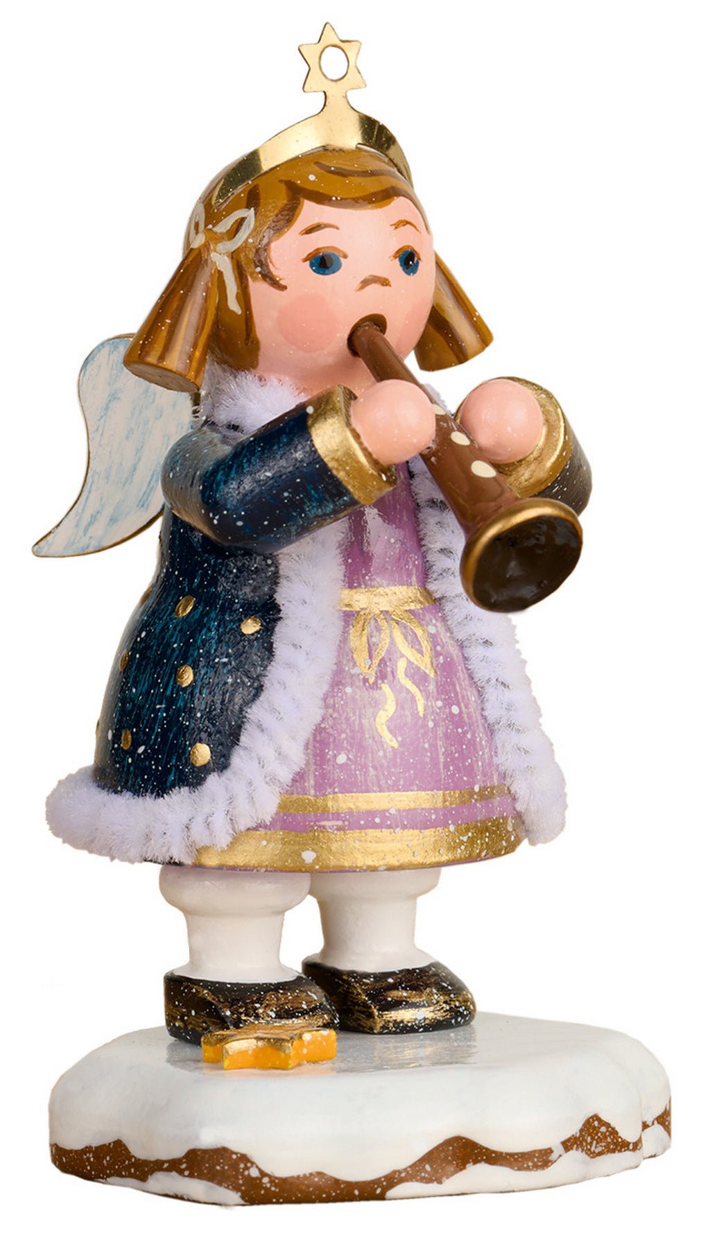 HUB-110h2102 - Hubrig Volkskunst 'Winterkinder Himmelskind mit Klarinette - 6,5cm' 2025
