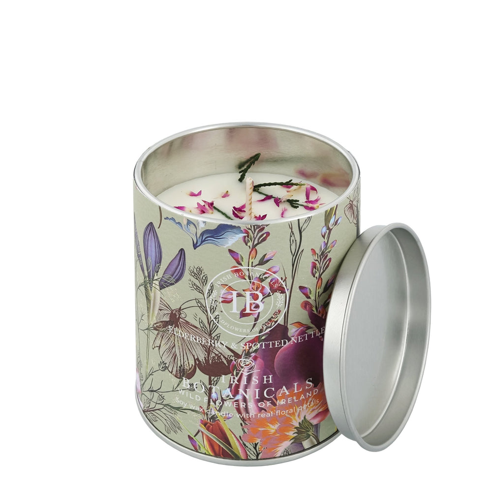 IB - E - IBW - ESN - TIN - Irish Botanicals - Holunder und Brennnessel Duft Kerze - Elderberry and Spotted Nettle Tin Candle