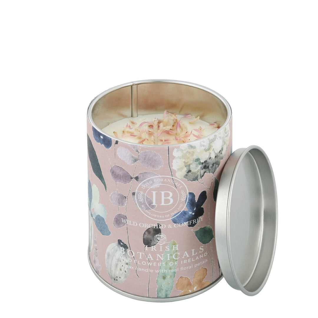 IB - E - IBW - WOC - TIN - Irish Botanicals - Wildorchidee und Beinwell Duft Kerze - Wild Orchid and Comfrey Tin Candle