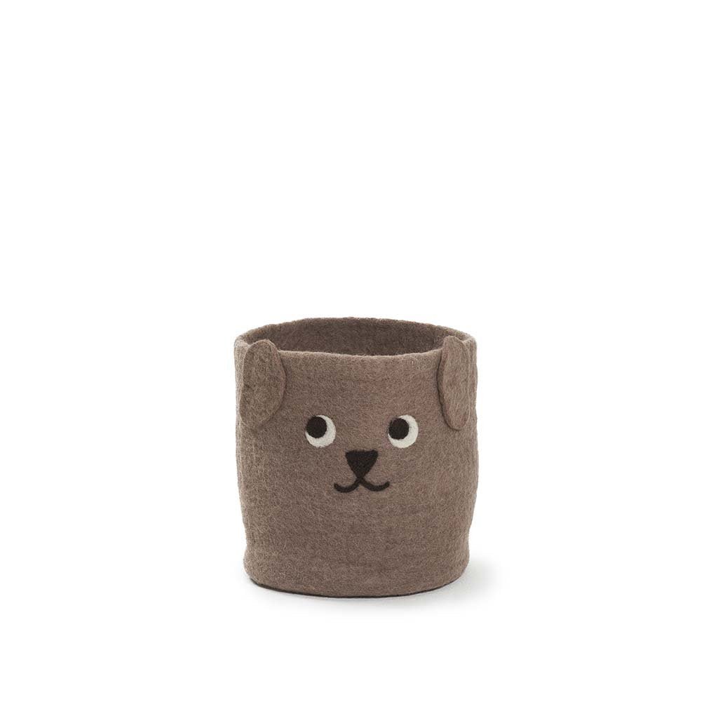 KLI - 592001 - KLIPPAN, Korb Welpe grau, H 23, ø 20 CM, grau