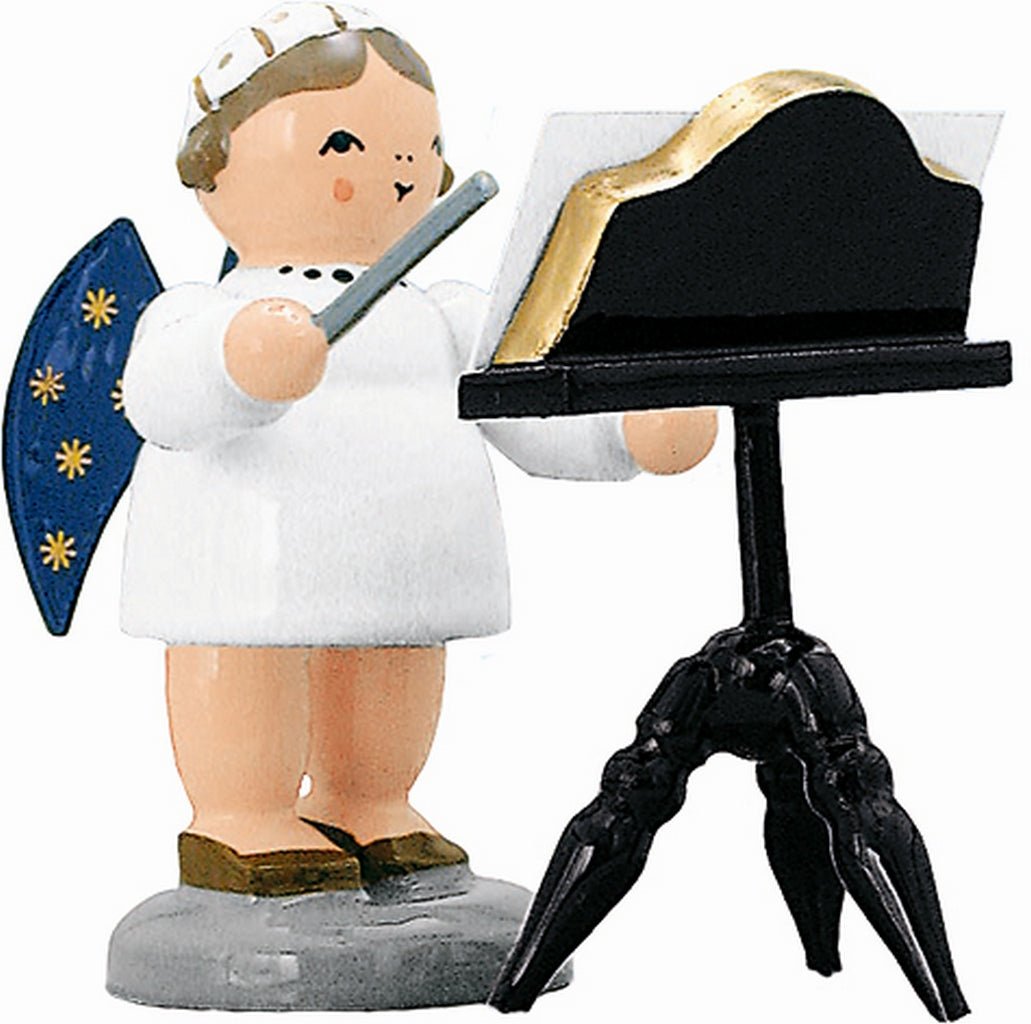 KWO - A75629 - KWO - Engel Dirigent mit Notenständer, Holzkunst, 5cm