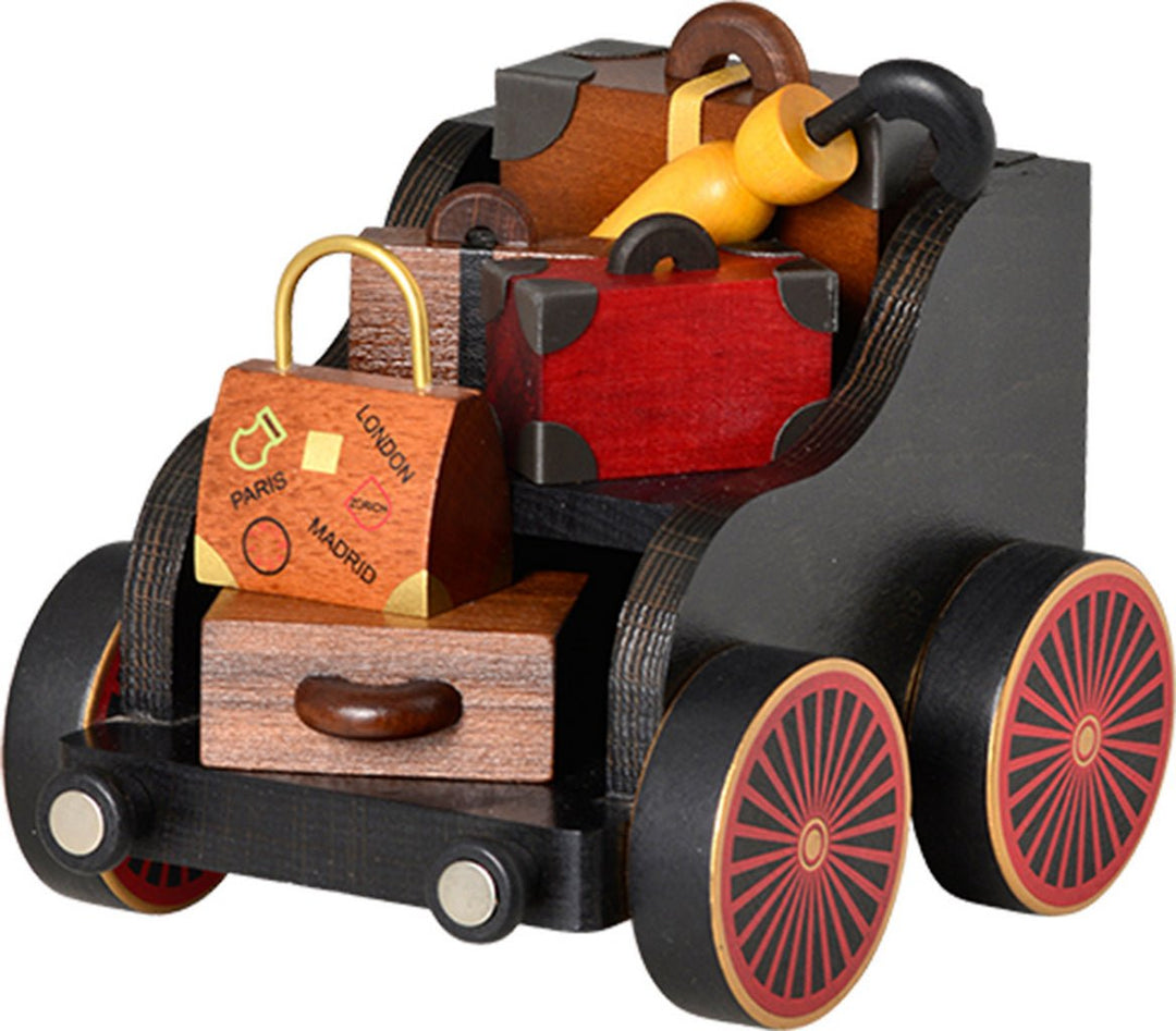 KWO - A75869 - KWO Holz Zugfiguren - Gepäckwagen, Holzkunst, 20x12x12cm